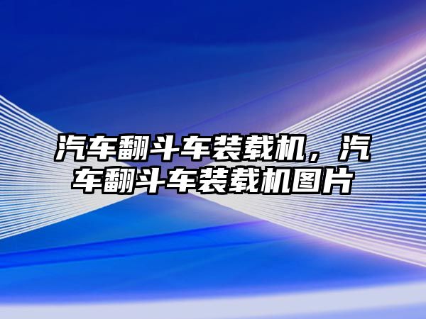 汽車翻斗車裝載機(jī)，汽車翻斗車裝載機(jī)圖片