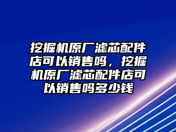 挖掘機(jī)原廠濾芯配件店可以銷售嗎，挖掘機(jī)原廠濾芯配件店可以銷售嗎多少錢