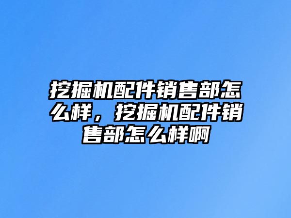 挖掘機(jī)配件銷售部怎么樣，挖掘機(jī)配件銷售部怎么樣啊