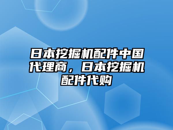 日本挖掘機配件中國代理商，日本挖掘機配件代購