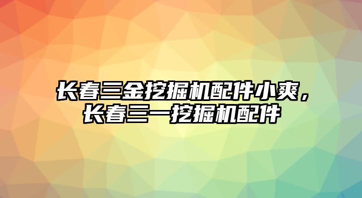 長(zhǎng)春三金挖掘機(jī)配件小爽，長(zhǎng)春三一挖掘機(jī)配件