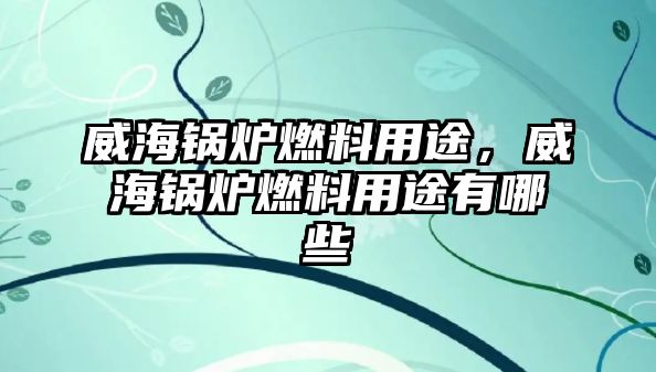 威海鍋爐燃料用途，威海鍋爐燃料用途有哪些