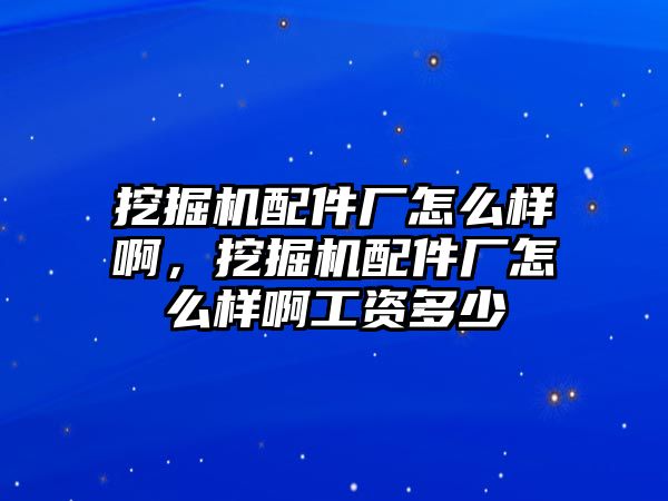 挖掘機配件廠怎么樣啊，挖掘機配件廠怎么樣啊工資多少