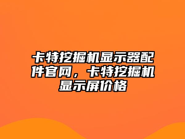 卡特挖掘機顯示器配件官網(wǎng)，卡特挖掘機顯示屏價格