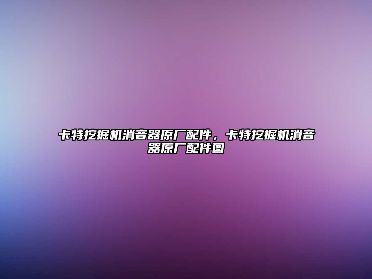 卡特挖掘機消音器原廠配件，卡特挖掘機消音器原廠配件圖