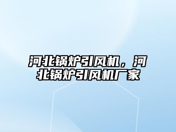 河北鍋爐引風機，河北鍋爐引風機廠家