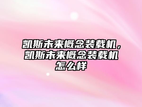 凱斯未來概念裝載機，凱斯未來概念裝載機怎么樣