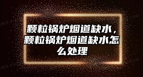 顆粒鍋爐煙道缺水，顆粒鍋爐煙道缺水怎么處理