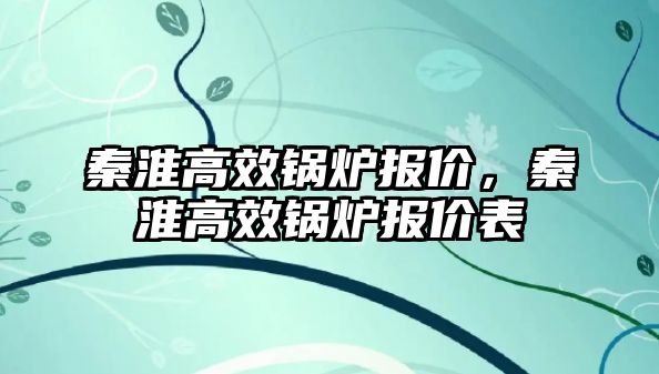 秦淮高效鍋爐報價，秦淮高效鍋爐報價表