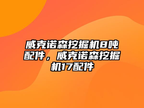 威克諾森挖掘機(jī)8噸配件，威克諾森挖掘機(jī)17配件