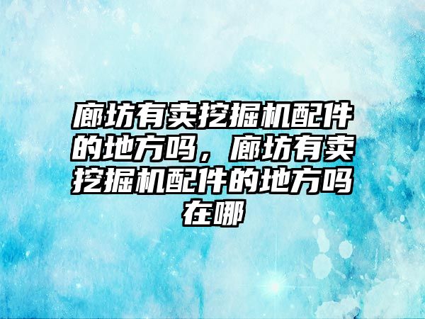 廊坊有賣挖掘機(jī)配件的地方嗎，廊坊有賣挖掘機(jī)配件的地方嗎在哪