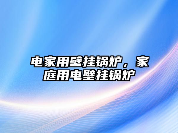 電家用壁掛鍋爐，家庭用電壁掛鍋爐