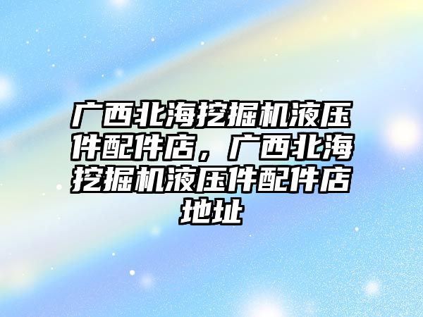 廣西北海挖掘機液壓件配件店，廣西北海挖掘機液壓件配件店地址