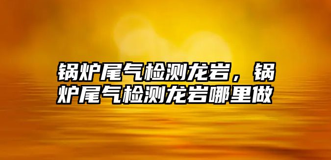 鍋爐尾氣檢測龍巖，鍋爐尾氣檢測龍巖哪里做