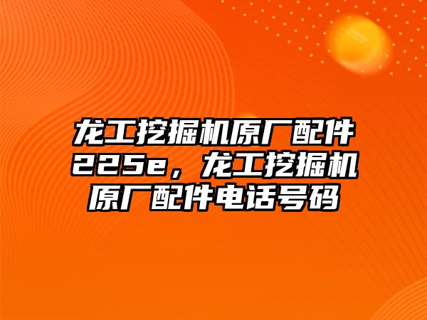 龍工挖掘機(jī)原廠配件225e，龍工挖掘機(jī)原廠配件電話號(hào)碼