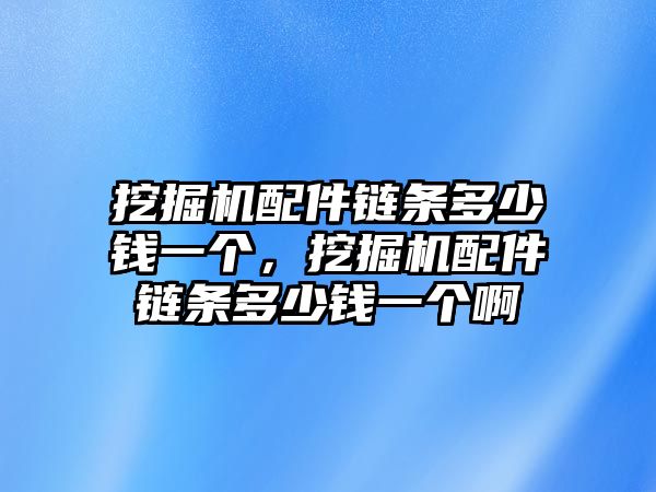 挖掘機(jī)配件鏈條多少錢一個(gè)，挖掘機(jī)配件鏈條多少錢一個(gè)啊