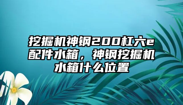 挖掘機神鋼200杠六e配件水箱，神鋼挖掘機水箱什么位置