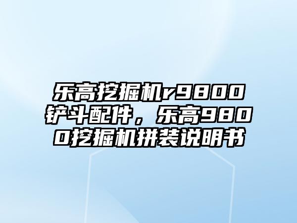 樂高挖掘機r9800鏟斗配件，樂高9800挖掘機拼裝說明書