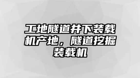 工地隧道井下裝載機(jī)產(chǎn)地，隧道挖掘裝載機(jī)