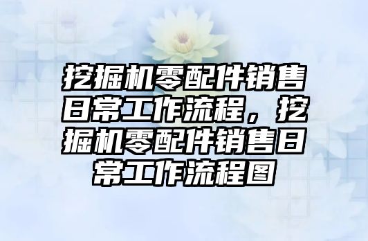 挖掘機(jī)零配件銷售日常工作流程，挖掘機(jī)零配件銷售日常工作流程圖