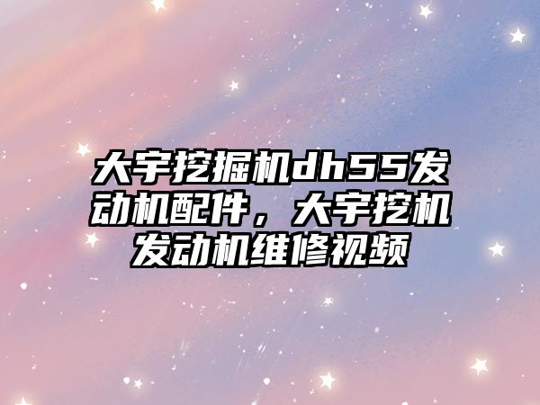 大宇挖掘機dh55發(fā)動機配件，大宇挖機發(fā)動機維修視頻