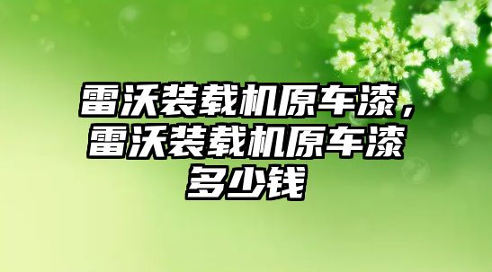 雷沃裝載機原車漆，雷沃裝載機原車漆多少錢