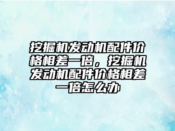 挖掘機發(fā)動機配件價格相差一倍，挖掘機發(fā)動機配件價格相差一倍怎么辦