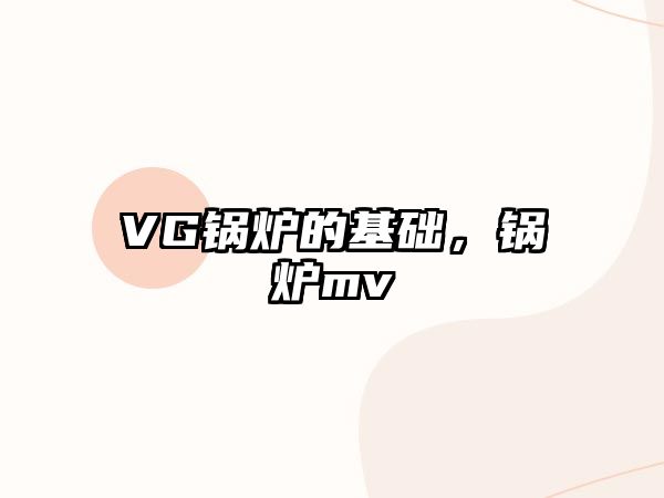 VG鍋爐的基礎(chǔ)，鍋爐mv