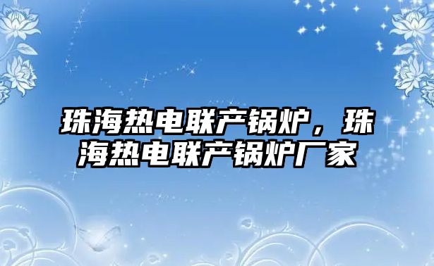 珠海熱電聯(lián)產鍋爐，珠海熱電聯(lián)產鍋爐廠家