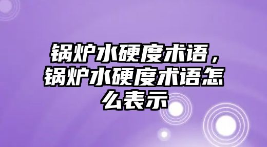 鍋爐水硬度術(shù)語，鍋爐水硬度術(shù)語怎么表示