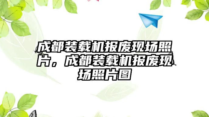 成都裝載機(jī)報(bào)廢現(xiàn)場照片，成都裝載機(jī)報(bào)廢現(xiàn)場照片圖