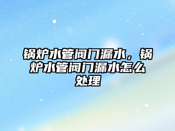 鍋爐水管閥門漏水，鍋爐水管閥門漏水怎么處理