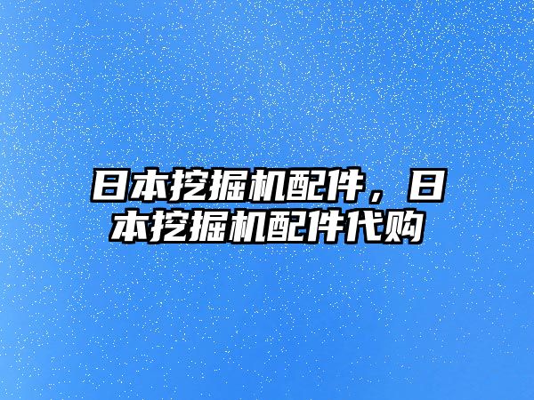 日本挖掘機配件，日本挖掘機配件代購