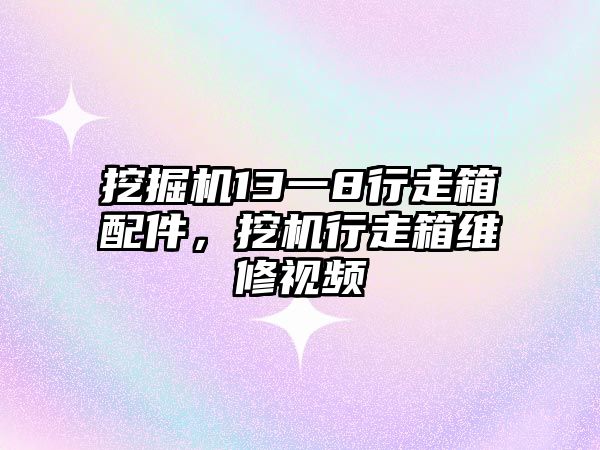 挖掘機(jī)13一8行走箱配件，挖機(jī)行走箱維修視頻