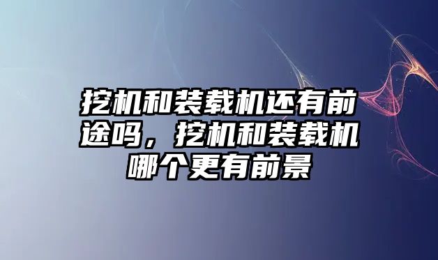 挖機(jī)和裝載機(jī)還有前途嗎，挖機(jī)和裝載機(jī)哪個更有前景