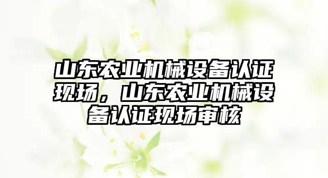 山東農(nóng)業(yè)機(jī)械設(shè)備認(rèn)證現(xiàn)場(chǎng)，山東農(nóng)業(yè)機(jī)械設(shè)備認(rèn)證現(xiàn)場(chǎng)審核