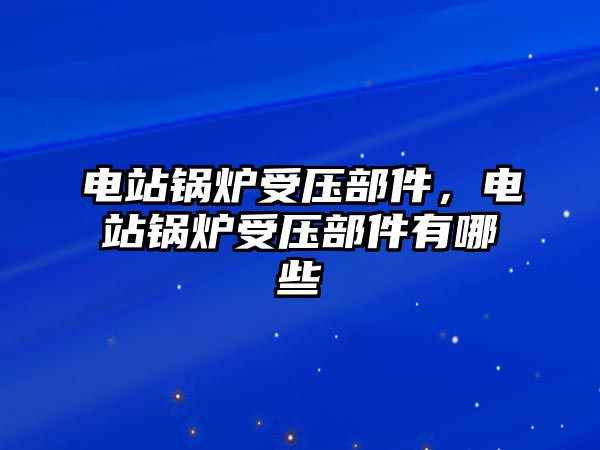 電站鍋爐受壓部件，電站鍋爐受壓部件有哪些