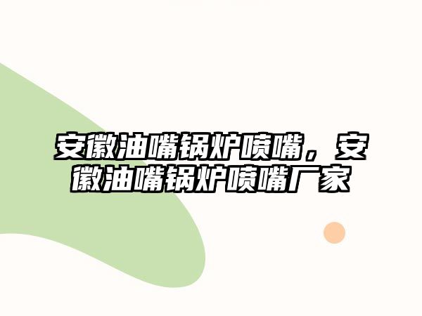 安徽油嘴鍋爐噴嘴，安徽油嘴鍋爐噴嘴廠家