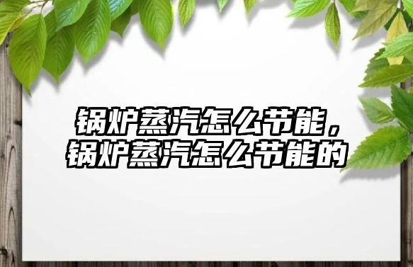 鍋爐蒸汽怎么節(jié)能，鍋爐蒸汽怎么節(jié)能的