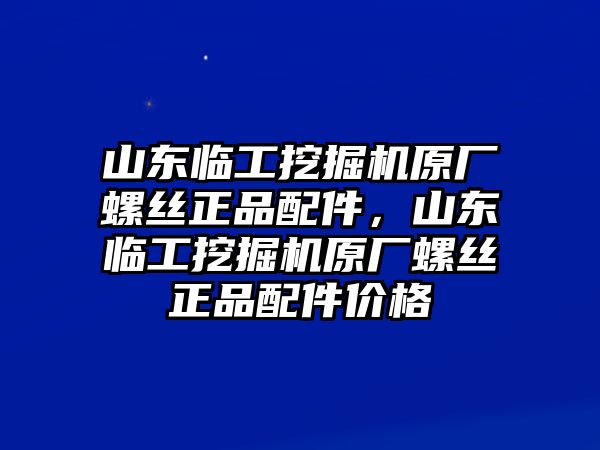 山東臨工挖掘機(jī)原廠螺絲正品配件，山東臨工挖掘機(jī)原廠螺絲正品配件價格