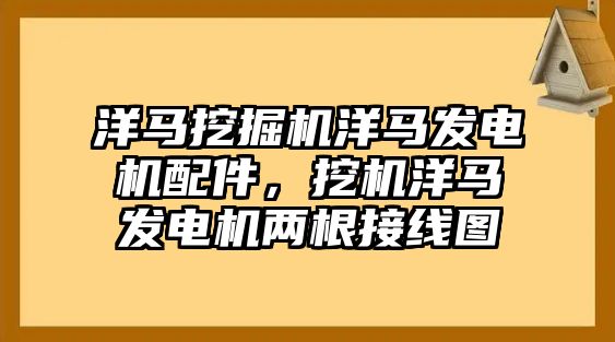 洋馬挖掘機洋馬發(fā)電機配件，挖機洋馬發(fā)電機兩根接線圖