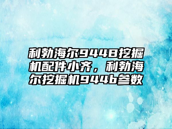 利勃海爾944B挖掘機(jī)配件小齊，利勃海爾挖掘機(jī)944b參數(shù)