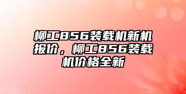 柳工856裝載機(jī)新機(jī)報(bào)價(jià)，柳工856裝載機(jī)價(jià)格全新