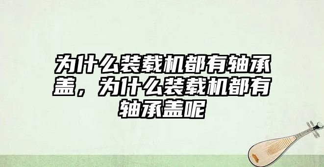 為什么裝載機都有軸承蓋，為什么裝載機都有軸承蓋呢