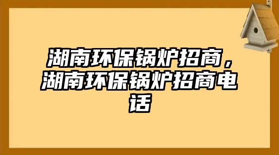 湖南環(huán)保鍋爐招商，湖南環(huán)保鍋爐招商電話