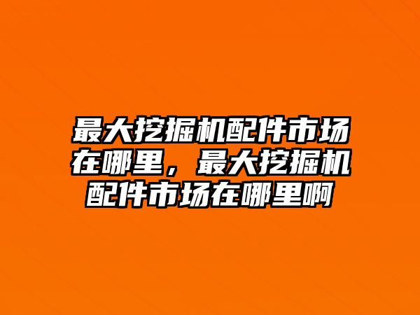 最大挖掘機(jī)配件市場(chǎng)在哪里，最大挖掘機(jī)配件市場(chǎng)在哪里啊